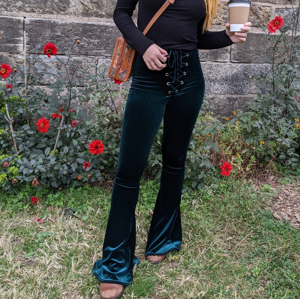 velvet bellbottoms